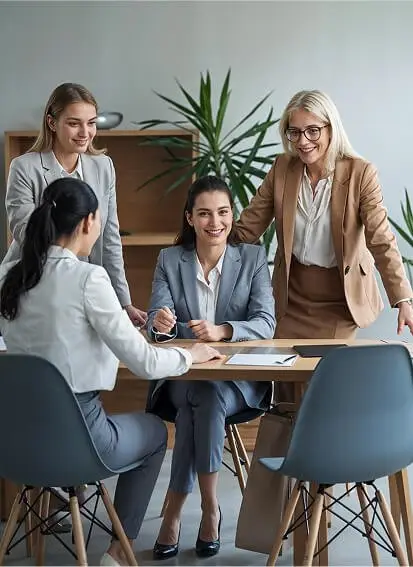 VirtuaFlex team posing at hiring seminar